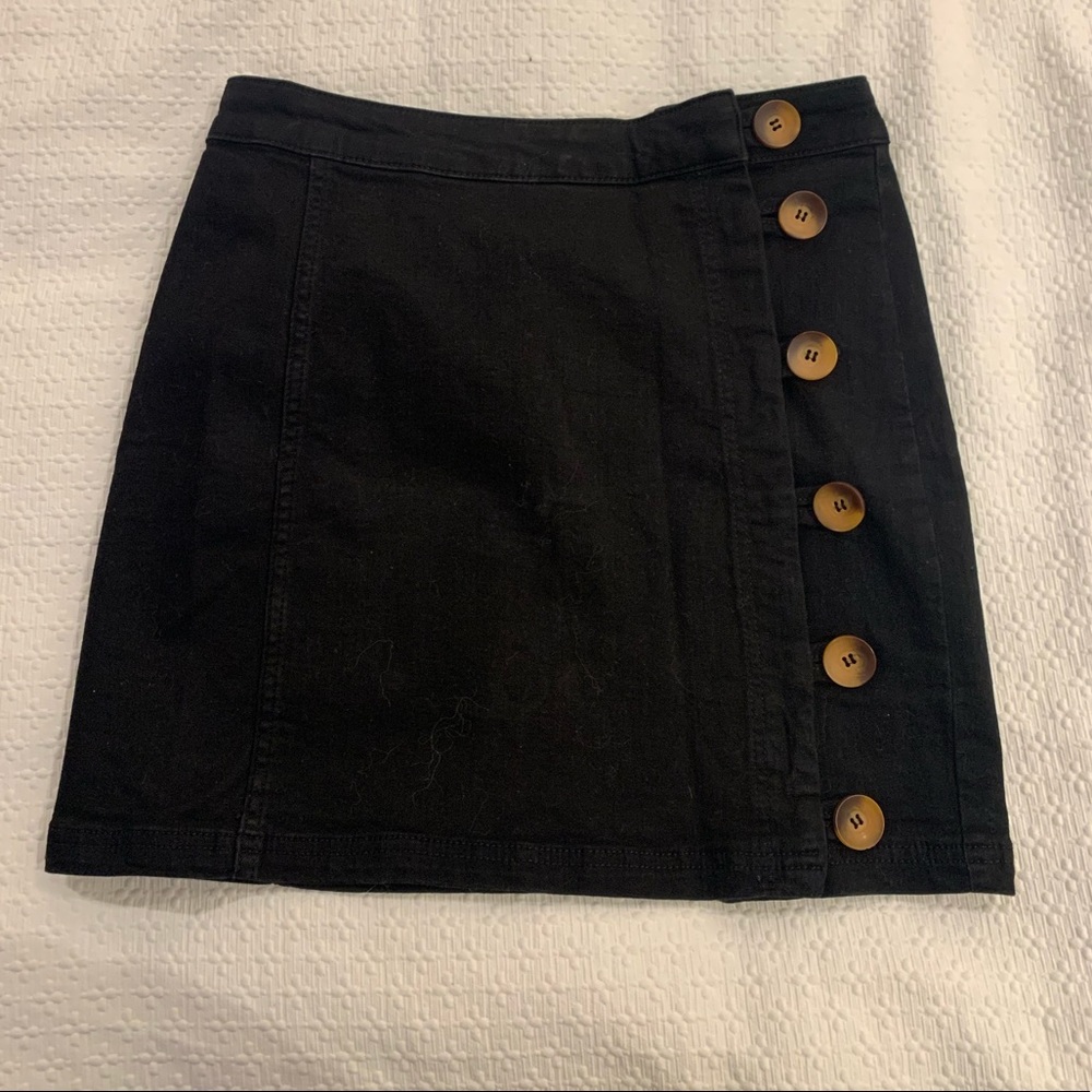 Free People Black Mini Skirt